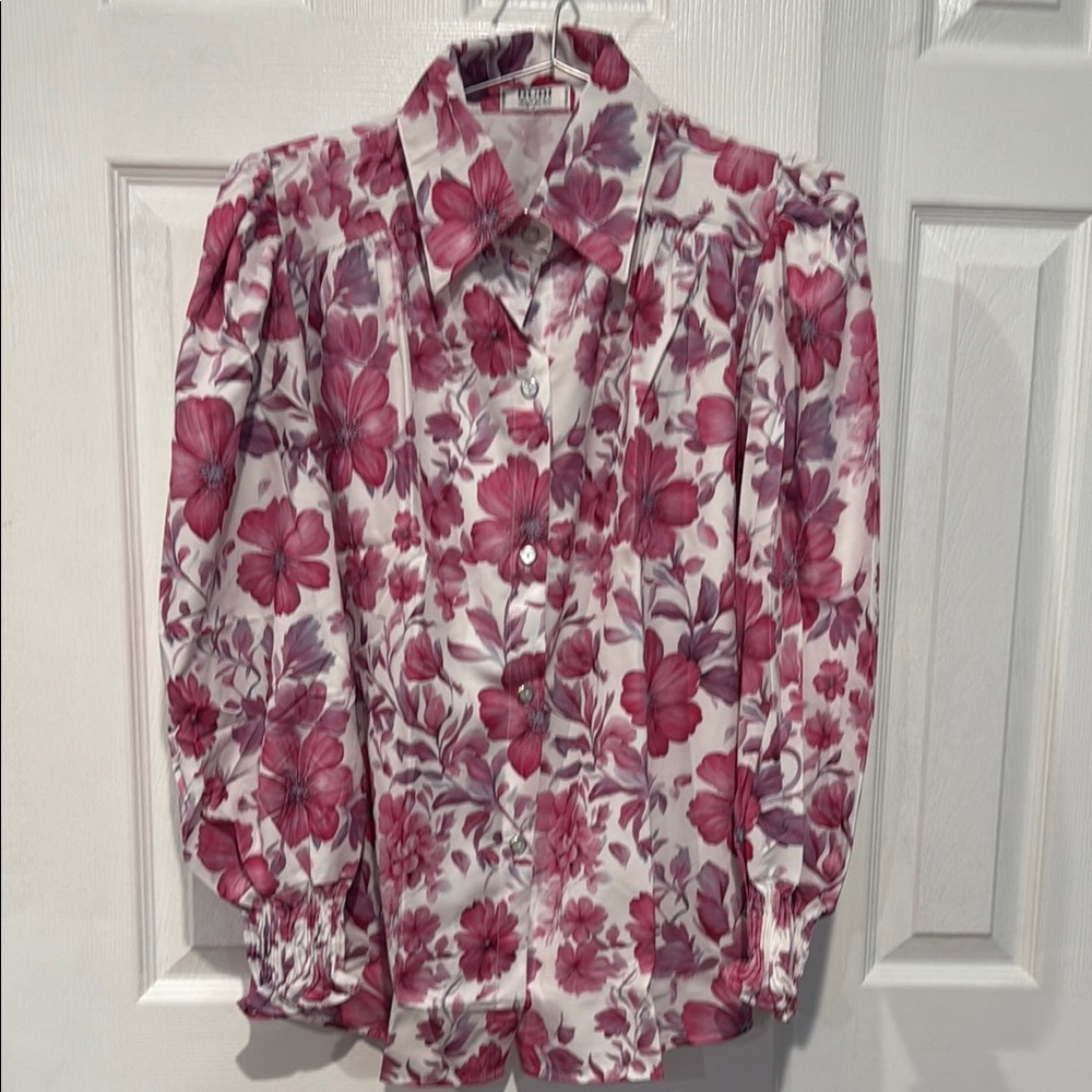 Floral Button-Up Blouse